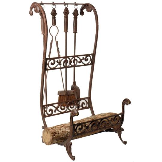 krbove nastroje set klasicka rustikalna drzatko pre drevo kachle obyvacka dekoracia vintage kovan zelezo kos na drevo interier elegantna provence provensalska.jpg